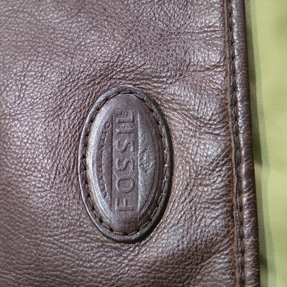 Fossil Leather/Nylon Messenger Bag - Picture 7 of 17